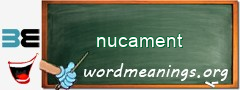 WordMeaning blackboard for nucament